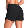 imageG Gradual Womens 4 Swim Board Shorts High Waisted Tummy Control Swimsuit Bathing Suit Bottoms for Women with Liner PocketBlack