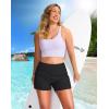 imageG Gradual Womens 4 Swim Board Shorts High Waisted Tummy Control Swimsuit Bathing Suit Bottoms for Women with Liner PocketBlack