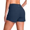 imageG Gradual Womens 4 Swim Board Shorts High Waisted Tummy Control Swimsuit Bathing Suit Bottoms for Women with Liner PocketDark Blue