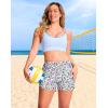 imageG Gradual Womens 4 Swim Board Shorts High Waisted Tummy Control Swimsuit Bathing Suit Bottoms for Women with Liner PocketE Boho Flower