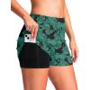imageG Gradual Womens 4 Swim Board Shorts High Waisted Tummy Control Swimsuit Bathing Suit Bottoms for Women with Liner PocketLeaf