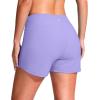 imageG Gradual Womens 4 Swim Board Shorts High Waisted Tummy Control Swimsuit Bathing Suit Bottoms for Women with Liner PocketLight Purple