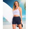 imageG Gradual Womens 4 Swim Board Shorts High Waisted Tummy Control Swimsuit Bathing Suit Bottoms for Women with Liner PocketNavy
