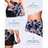 imageG Gradual Womens 4 Swim Board Shorts High Waisted Tummy Control Swimsuit Bathing Suit Bottoms for Women with Liner PocketNavy Blue Flower