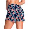 imageG Gradual Womens 4 Swim Board Shorts High Waisted Tummy Control Swimsuit Bathing Suit Bottoms for Women with Liner PocketNavy Blue Flower