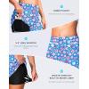 imageG Gradual Womens 4 Swim Board Shorts High Waisted Tummy Control Swimsuit Bathing Suit Bottoms for Women with Liner PocketNavy Flower