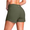 imageG Gradual Womens 4 Swim Board Shorts High Waisted Tummy Control Swimsuit Bathing Suit Bottoms for Women with Liner PocketOlive