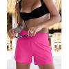 imageG Gradual Womens 4 Swim Board Shorts High Waisted Tummy Control Swimsuit Bathing Suit Bottoms for Women with Liner PocketRosy