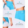 imageG Gradual Womens 4 Swim Board Shorts High Waisted Tummy Control Swimsuit Bathing Suit Bottoms for Women with Liner PocketSky Blue