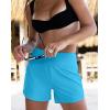imageG Gradual Womens 4 Swim Board Shorts High Waisted Tummy Control Swimsuit Bathing Suit Bottoms for Women with Liner PocketSky Blue