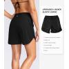 imageG Gradual Womens 5 High Waisted Swim Board Shorts Quick Dry UPF 50 Swimming Beach Shorts for Women with Liner PocketsBlack