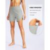 imageG Gradual Womens 5 High Waisted Swim Board Shorts Quick Dry UPF 50 Swimming Beach Shorts for Women with Liner PocketsBright Grey
