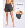 imageG Gradual Womens 5 High Waisted Swim Board Shorts Quick Dry UPF 50 Swimming Beach Shorts for Women with Liner PocketsDark Grey