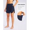 imageG Gradual Womens 5 High Waisted Swim Board Shorts Quick Dry UPF 50 Swimming Beach Shorts for Women with Liner PocketsNavy