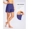 imageG Gradual Womens 5 High Waisted Swim Board Shorts Quick Dry UPF 50 Swimming Beach Shorts for Women with Liner PocketsPurple