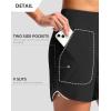 imageG Gradual Womens 5 Swim Board Shorts Quick Dry High Waisted Beach Shorts for Women Swimsuit Bottoms with Liner PocketsBlack