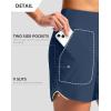 imageG Gradual Womens 5 Swim Board Shorts Quick Dry High Waisted Beach Shorts for Women Swimsuit Bottoms with Liner PocketsDark Blue