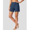 imageG Gradual Womens 5 Swim Board Shorts Quick Dry High Waisted Beach Shorts for Women Swimsuit Bottoms with Liner PocketsDark Blue