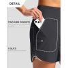 imageG Gradual Womens 5 Swim Board Shorts Quick Dry High Waisted Beach Shorts for Women Swimsuit Bottoms with Liner PocketsDark Grey