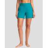 imageG Gradual Womens 5 Swim Board Shorts Quick Dry High Waisted Beach Shorts for Women Swimsuit Bottoms with Liner PocketsLake Blue