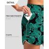 imageG Gradual Womens 5 Swim Board Shorts Quick Dry High Waisted Beach Shorts for Women Swimsuit Bottoms with Liner PocketsLeaf