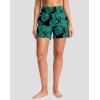 imageG Gradual Womens 5 Swim Board Shorts Quick Dry High Waisted Beach Shorts for Women Swimsuit Bottoms with Liner PocketsLeaf