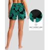 imageG Gradual Womens 5 Swim Board Shorts Quick Dry High Waisted Beach Shorts for Women Swimsuit Bottoms with Liner PocketsLeaf