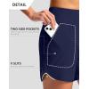 imageG Gradual Womens 5 Swim Board Shorts Quick Dry High Waisted Beach Shorts for Women Swimsuit Bottoms with Liner PocketsNavy