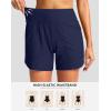 imageG Gradual Womens 5 Swim Board Shorts Quick Dry High Waisted Beach Shorts for Women Swimsuit Bottoms with Liner PocketsNavy