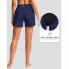 imageG Gradual Womens 5 Swim Board Shorts Quick Dry High Waisted Beach Shorts for Women Swimsuit Bottoms with Liner PocketsNavy