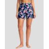imageG Gradual Womens 5 Swim Board Shorts Quick Dry High Waisted Beach Shorts for Women Swimsuit Bottoms with Liner PocketsNavy Flower