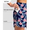 imageG Gradual Womens 5 Swim Board Shorts Quick Dry High Waisted Beach Shorts for Women Swimsuit Bottoms with Liner PocketsNavy Flower