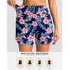 imageG Gradual Womens 5 Swim Board Shorts Quick Dry High Waisted Beach Shorts for Women Swimsuit Bottoms with Liner PocketsNavy Flower