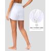 imageG Gradual Womens 5 Swim Board Shorts Quick Dry High Waisted Beach Shorts for Women Swimsuit Bottoms with Liner PocketsWhite