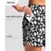 imageG Gradual Womens 5 Swim Board Shorts Quick Dry High Waisted Beach Shorts for Women Swimsuit Bottoms with Liner PocketsWhite Flower
