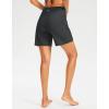 imageG Gradual Womens 7 Long Swim Board Shorts High Waisted Quick Dry Beach Swimming Shorts for Women with Liner PocketsDark Grey