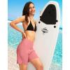 imageG Gradual Womens 7 Long Swim Board Shorts High Waisted Quick Dry Beach Swimming Shorts for Women with Liner PocketsHyper Pink