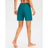 imageG Gradual Womens 7 Long Swim Board Shorts High Waisted Quick Dry Beach Swimming Shorts for Women with Liner PocketsLake Blue