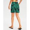 imageG Gradual Womens 7 Long Swim Board Shorts High Waisted Quick Dry Beach Swimming Shorts for Women with Liner PocketsLeaf