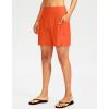 imageG Gradual Womens 7 Long Swim Board Shorts High Waisted Quick Dry Beach Swimming Shorts for Women with Liner PocketsOrange