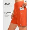 imageG Gradual Womens 7 Long Swim Board Shorts High Waisted Quick Dry Beach Swimming Shorts for Women with Liner PocketsOrange