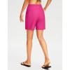 imageG Gradual Womens 7 Long Swim Board Shorts High Waisted Quick Dry Beach Swimming Shorts for Women with Liner PocketsRosy