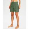 imageG Gradual Womens 7 Long Swim Board Shorts High Waisted Quick Dry Beach Swimming Shorts for Women with Liner PocketsSage