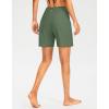 imageG Gradual Womens 7 Long Swim Board Shorts High Waisted Quick Dry Beach Swimming Shorts for Women with Liner PocketsSage