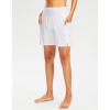imageG Gradual Womens 7 Long Swim Board Shorts High Waisted Quick Dry Beach Swimming Shorts for Women with Liner PocketsWhite