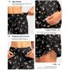 imageG Gradual Womens 7 Quick Dry High Waisted Swim Board Shorts with Zipper Pockets UPF 50 Beach Shorts for Women with LinerBlack Floral