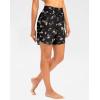 imageG Gradual Womens 7 Quick Dry High Waisted Swim Board Shorts with Zipper Pockets UPF 50 Beach Shorts for Women with LinerBlack Floral