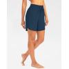 imageG Gradual Womens 7 Quick Dry High Waisted Swim Board Shorts with Zipper Pockets UPF 50 Beach Shorts for Women with LinerBlue