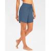 imageG Gradual Womens 7 Quick Dry High Waisted Swim Board Shorts with Zipper Pockets UPF 50 Beach Shorts for Women with LinerDusty Blue
