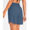 imageG Gradual Womens 7 Quick Dry High Waisted Swim Board Shorts with Zipper Pockets UPF 50 Beach Shorts for Women with LinerDusty Blue